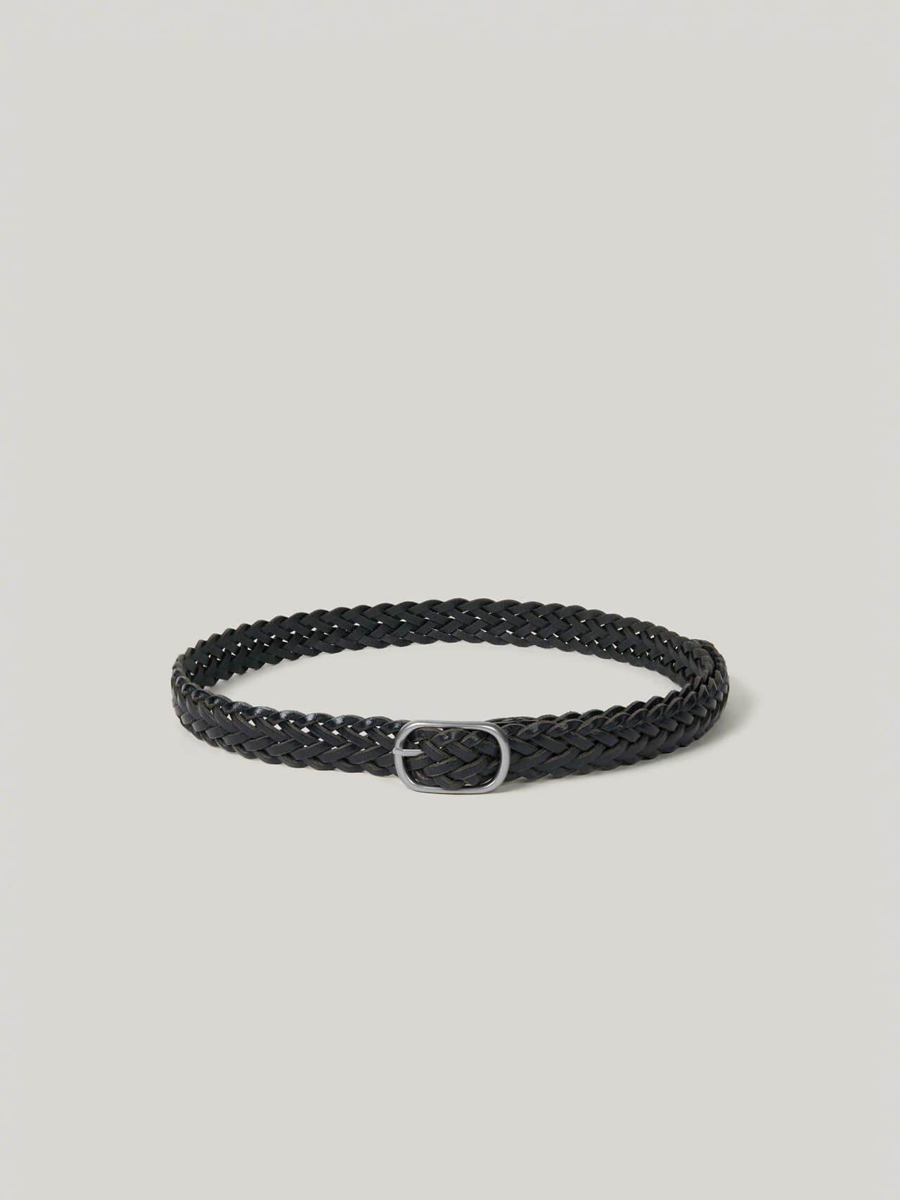 LIEN WOVEN LEATHER BELT (SOFT BLACK)