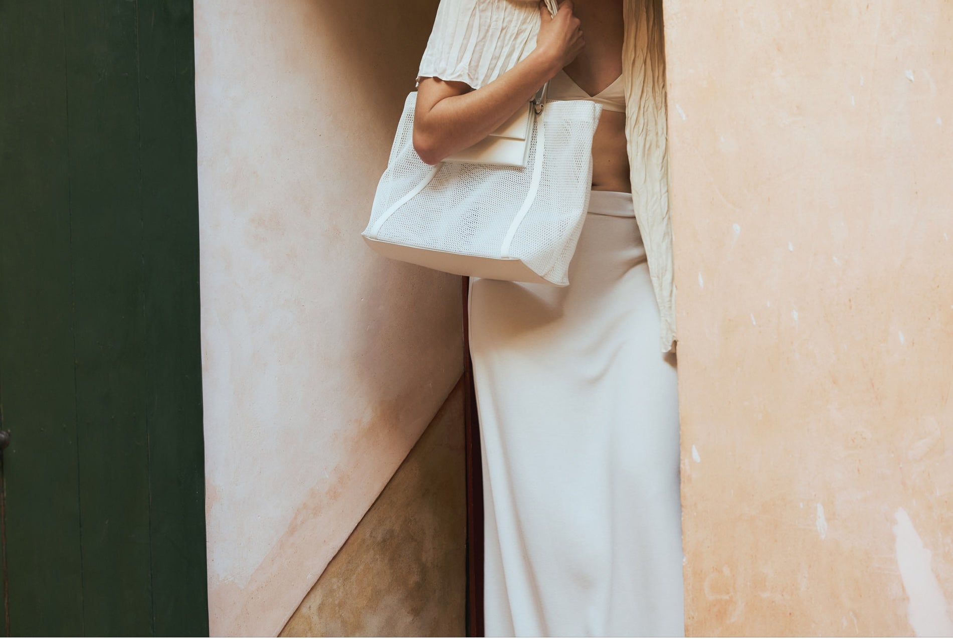 2WAY MESH BAG (OFF WHITE)