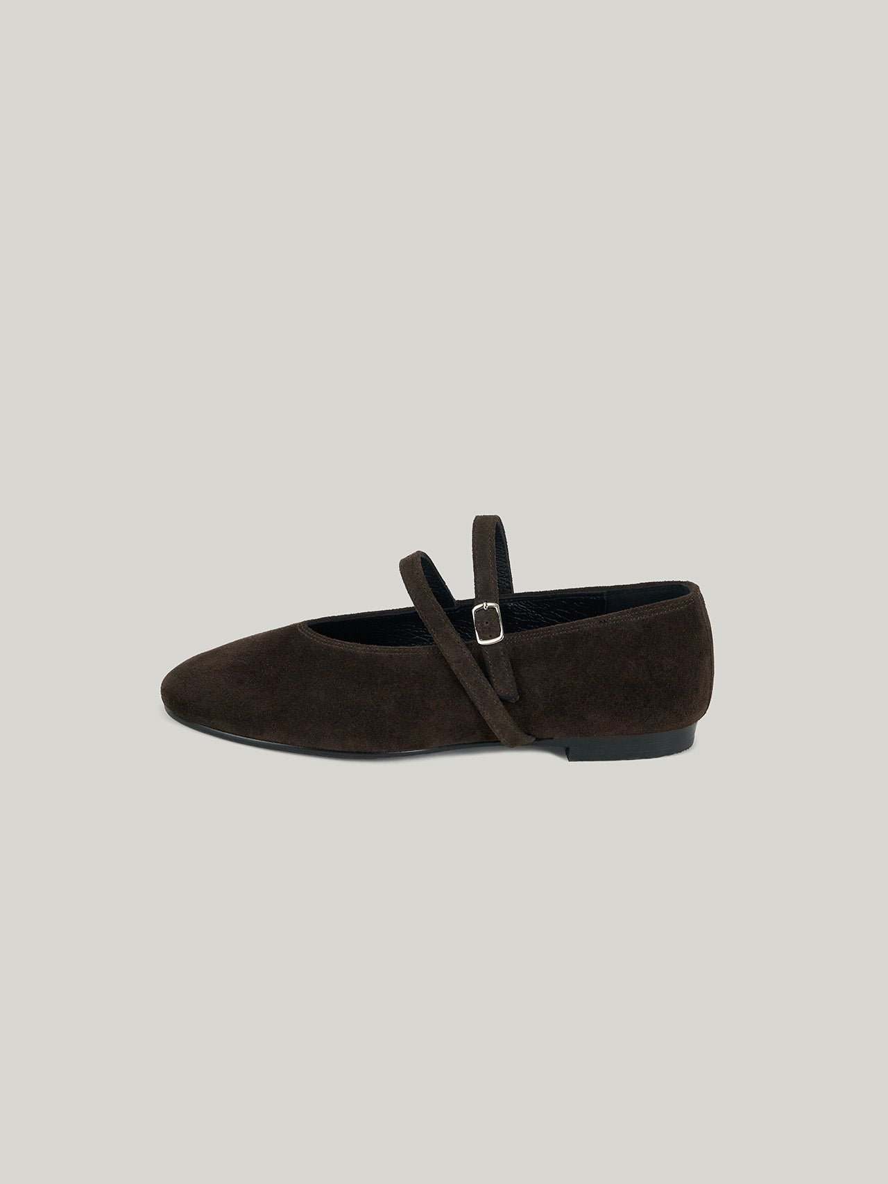 DOUBLE STRAP FLATS (SUEDE BROWN)