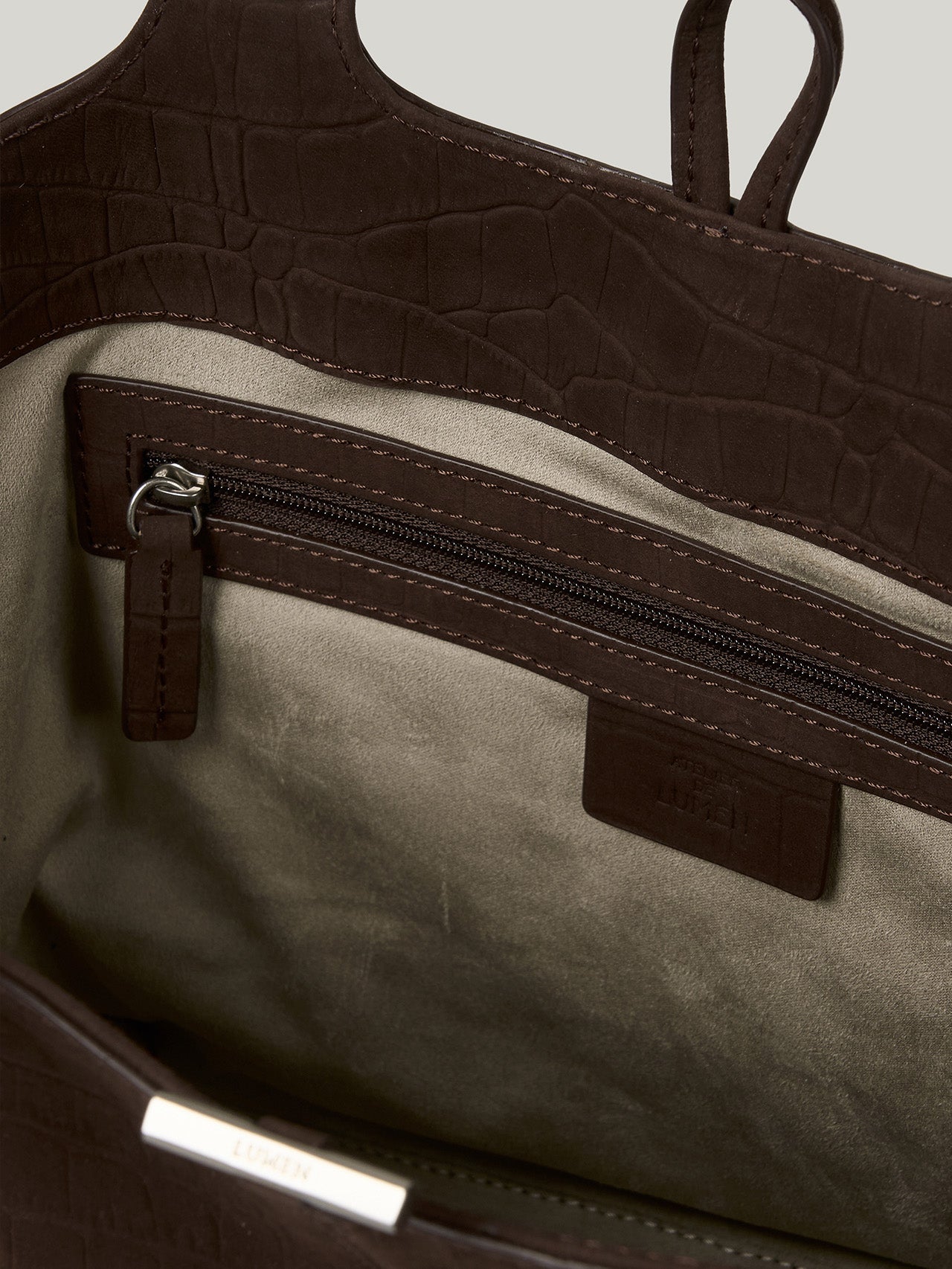 PANIER TOTE BAG (NUBUCK PATTERN BROWN)