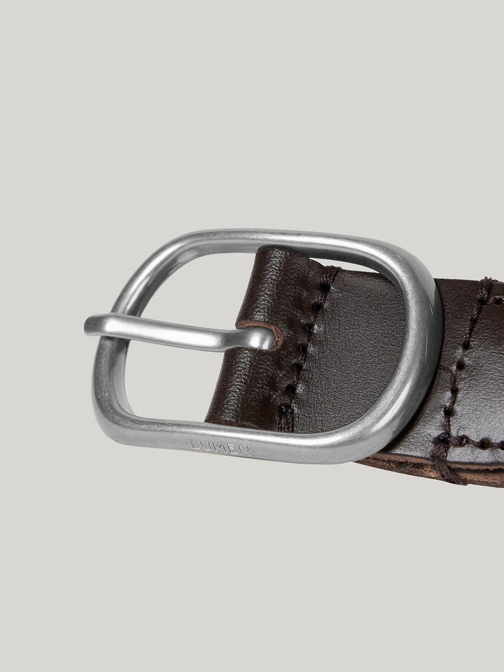 LIEN WOVEN LEATHER BELT (ORGAN BROWN)