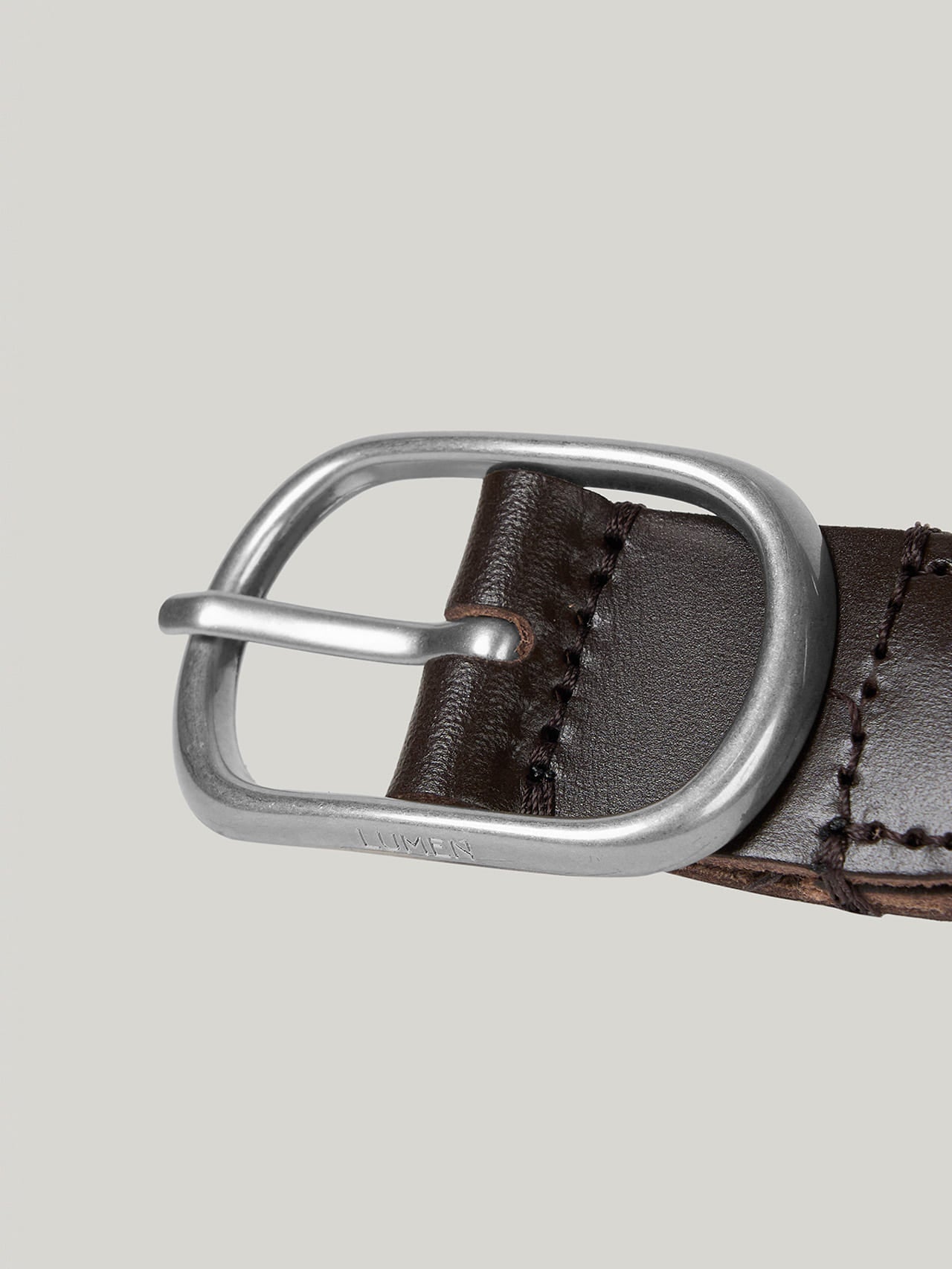LIEN WOVEN LEATHER BELT (ORGAN BROWN)