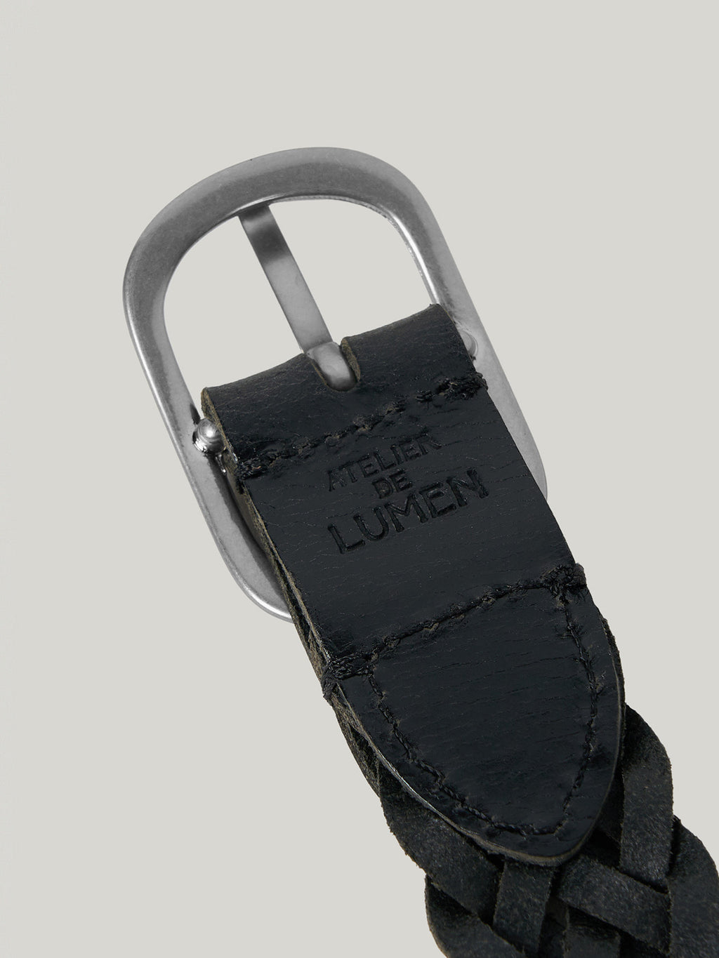 LIEN WOVEN LEATHER BELT (SOFT BLACK)