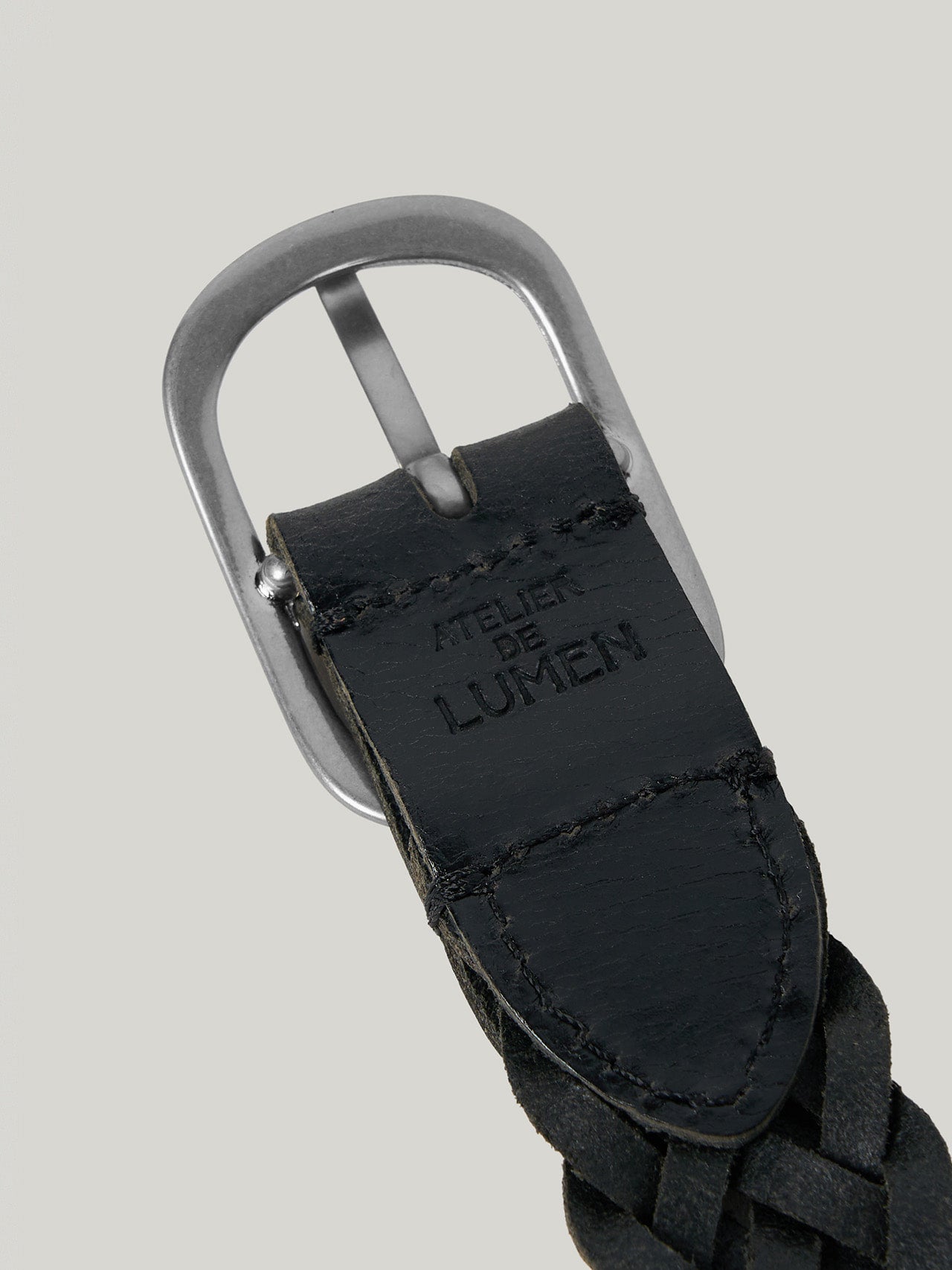 LIEN WOVEN LEATHER BELT (SOFT BLACK)