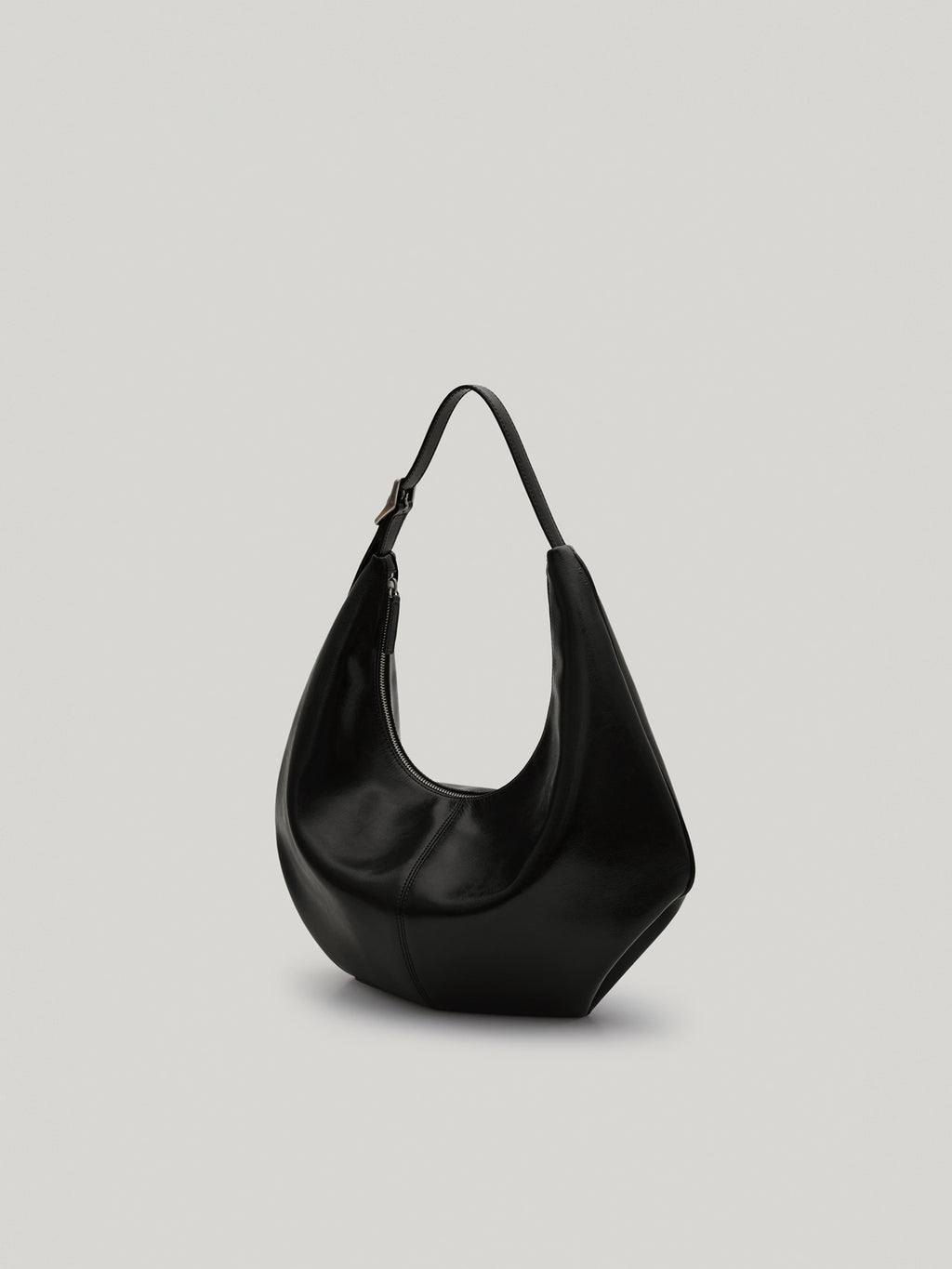 MOSSY HOBO BAG (LEATHER BLACK)