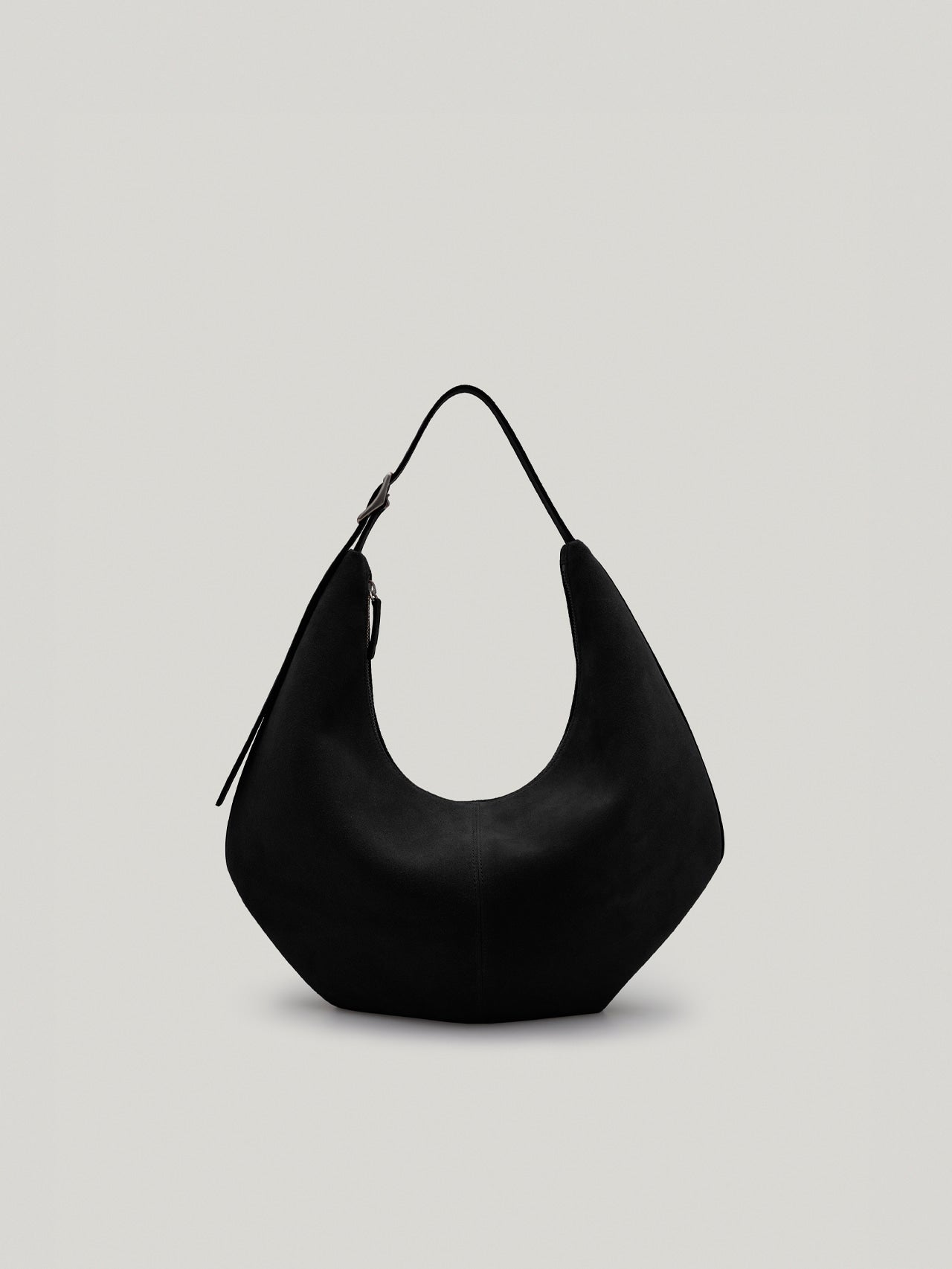 MOSSY HOBO BAG (SUEDE BLACK)