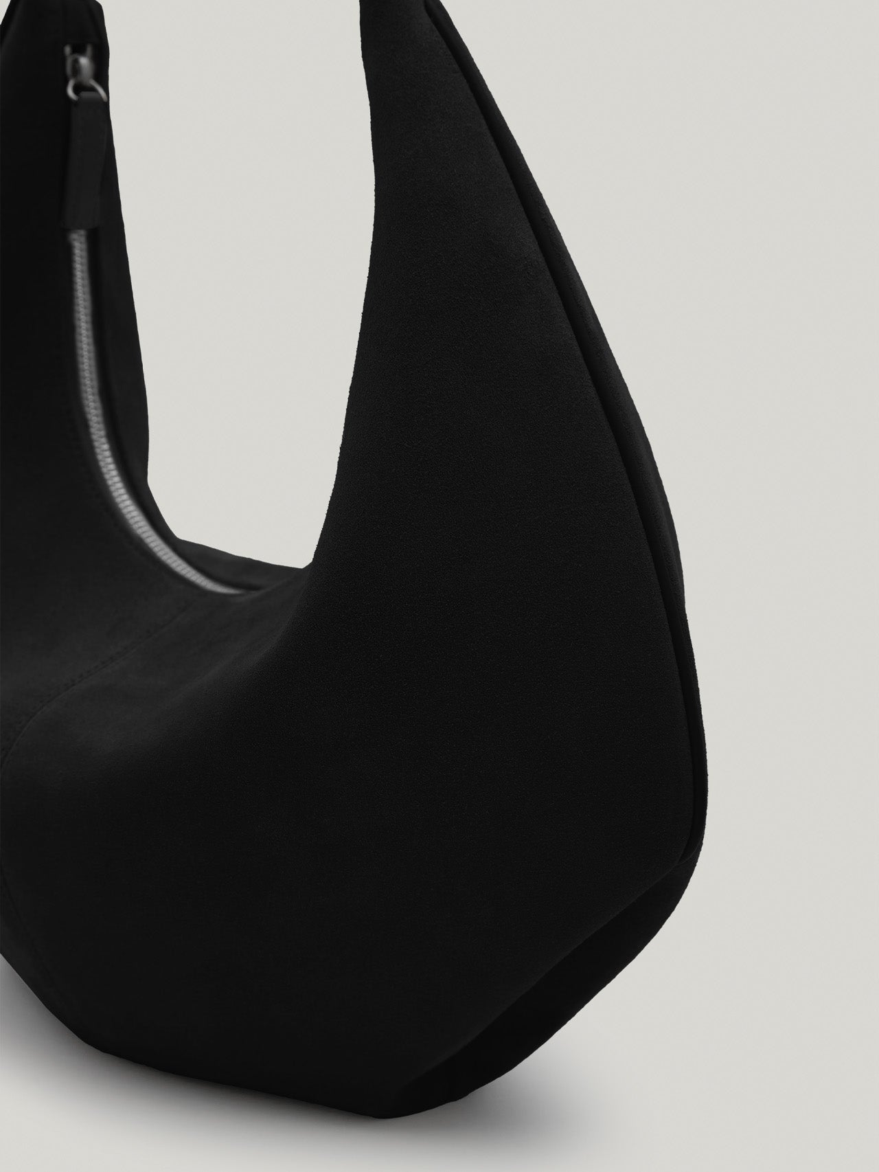 MOSSY HOBO BAG (SUEDE BLACK)