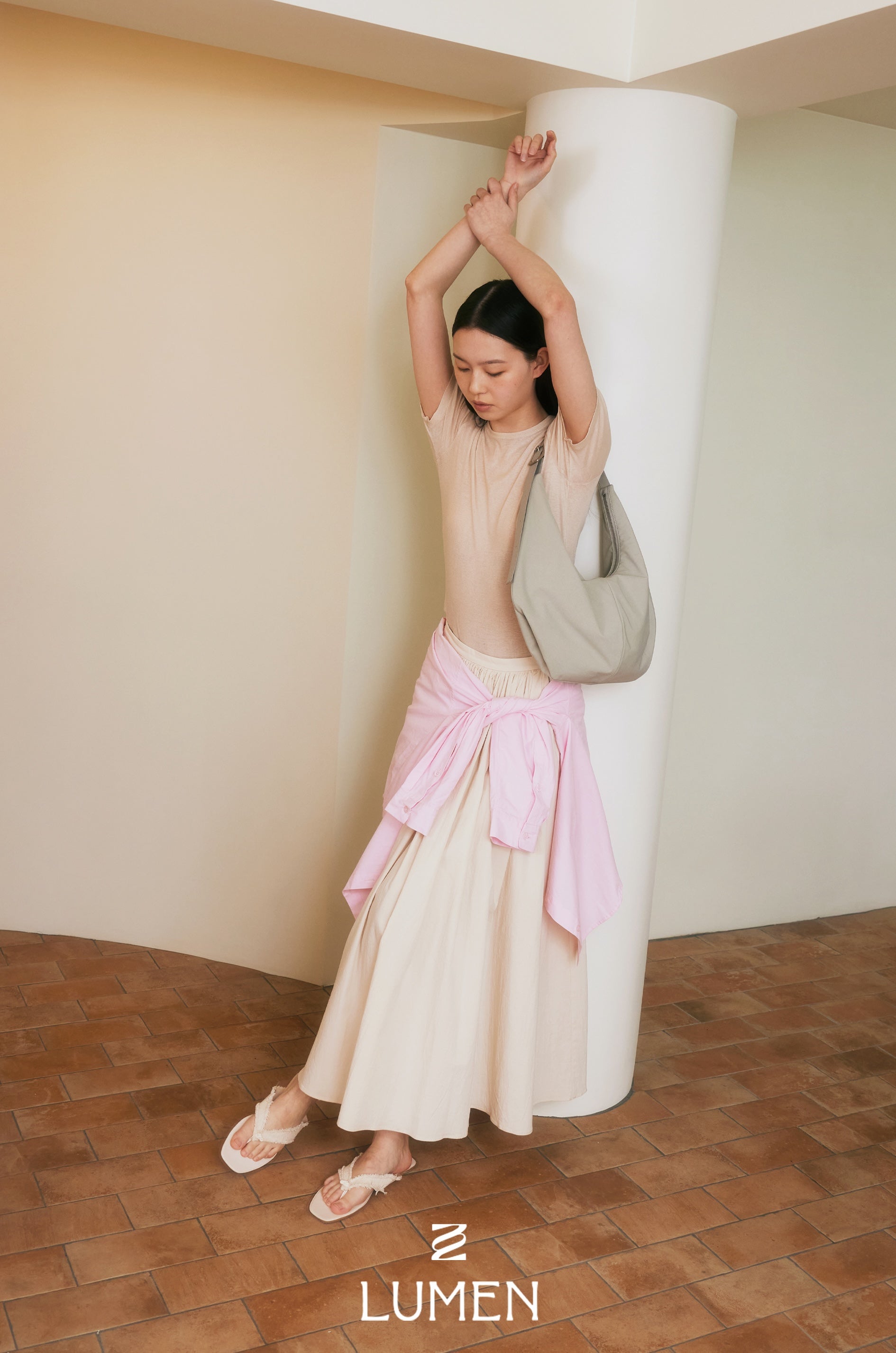 MOSSY HOBO BAG (MISTY KHAKI)