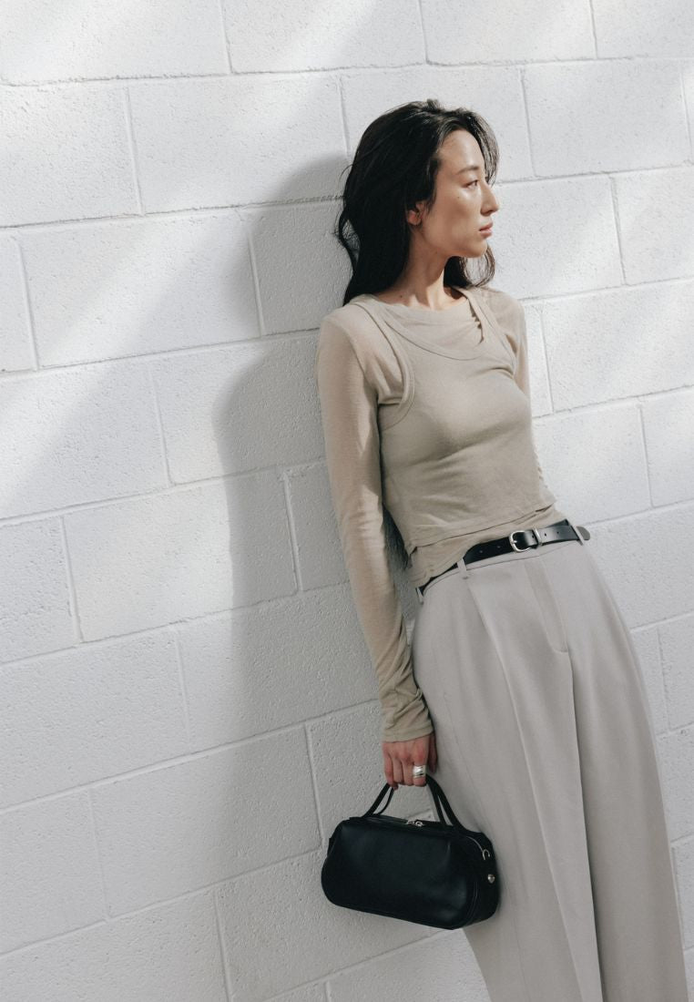 NADEL ZIP TOTE BAG (SOFT BLACK)