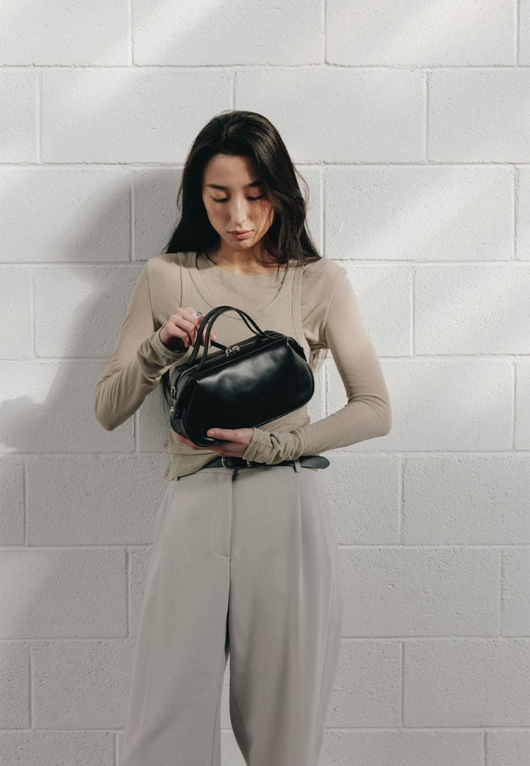 NADEL ZIP TOTE BAG (SOFT BLACK)