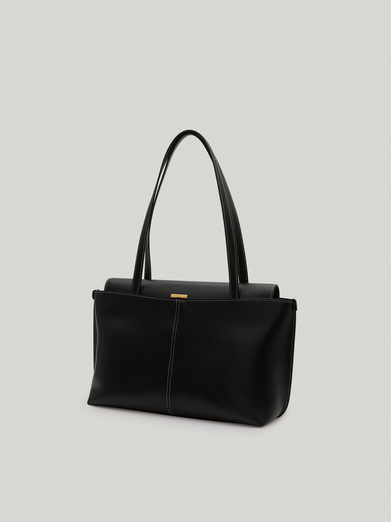 PANIER FLAP BAG (SOFT BLACK)