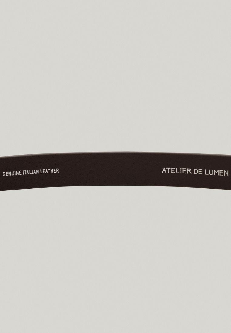 SOBRE LEATHER BELT (ORGAN BROWN)