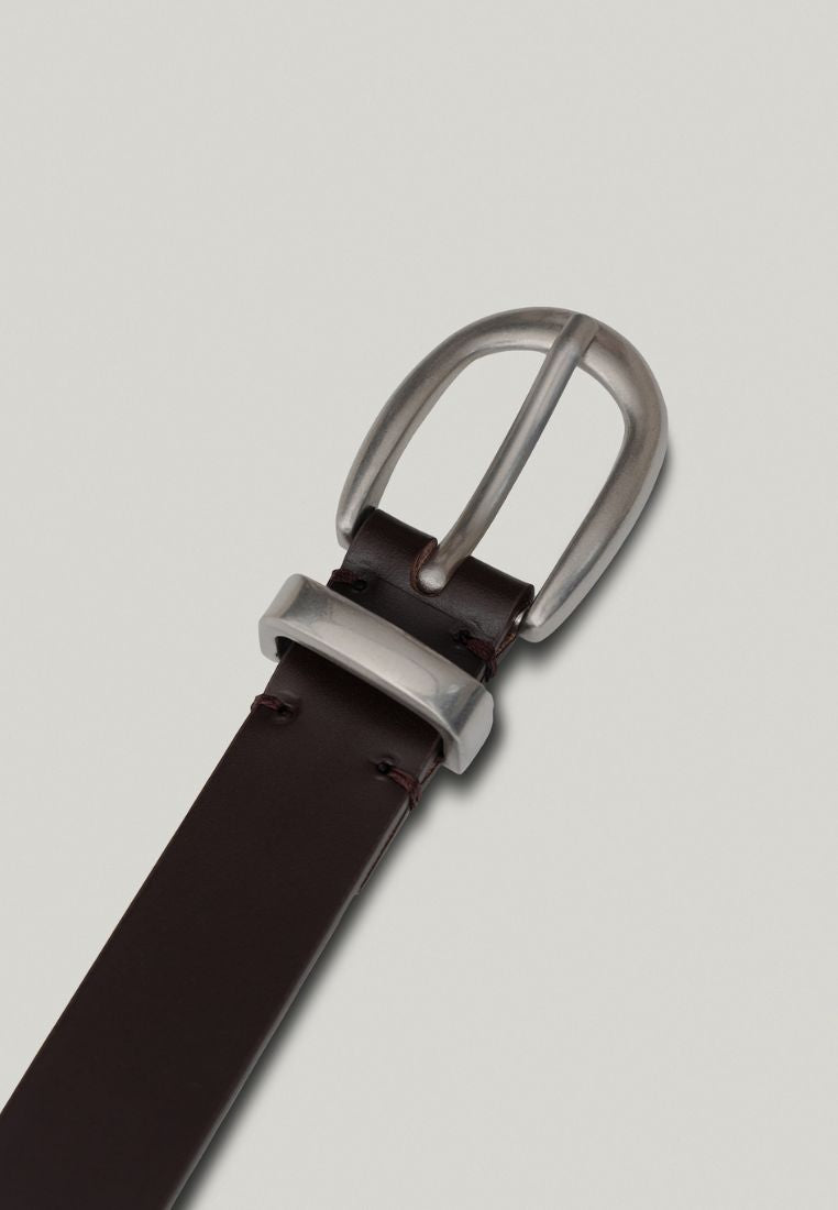 SOBRE LEATHER BELT (ORGAN BROWN)
