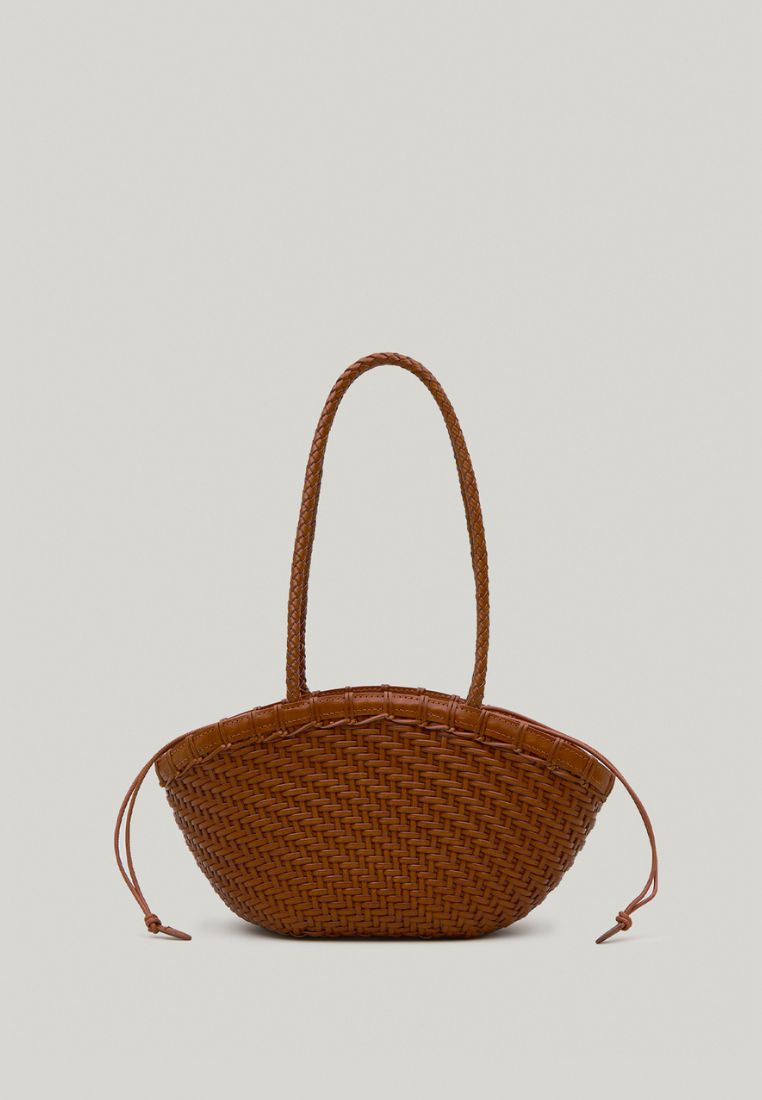 TWIG BASKET SHOULDER BAG (DRIED TAN)